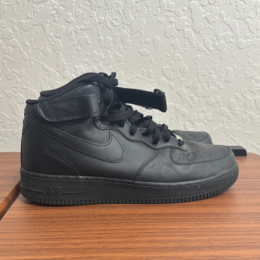 Nike Black Mid-Top Sneakers with Ankle Strap